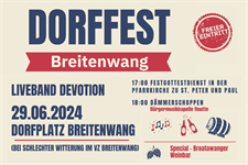 Plakat zum Dorffest Breitenwang